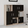 Hanah Home Armario Multiusos Vo7-Ob Roble y Negro